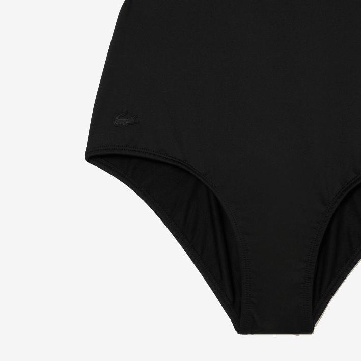 mujer Lacoste 6F242459 negro 031 traje de baño de una pieza de poliéster reciclado