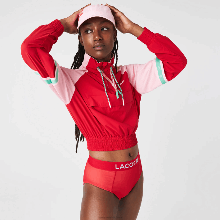 mujer Lacoste 6F242662 rojo azul pwy braguita de bikini estampada