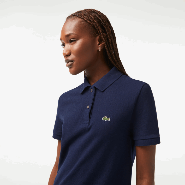 mujer Lacoste 6F242361 azul marino 166 vestido tipo polo de punto piqué