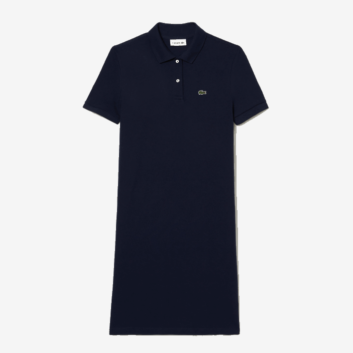 mujer Lacoste 6F242361 azul marino 166 vestido tipo polo de punto piqué