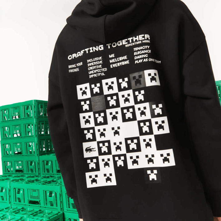mujer Lacoste 6F242522 negro 031 vestido con capucha de polar orgánico live x minecraft
