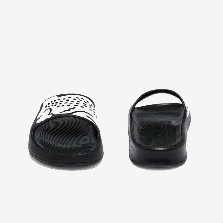 mujer Lacoste 6F242698 blanco y negro 312 chanclas sintéticas croco 2.0 con estampado