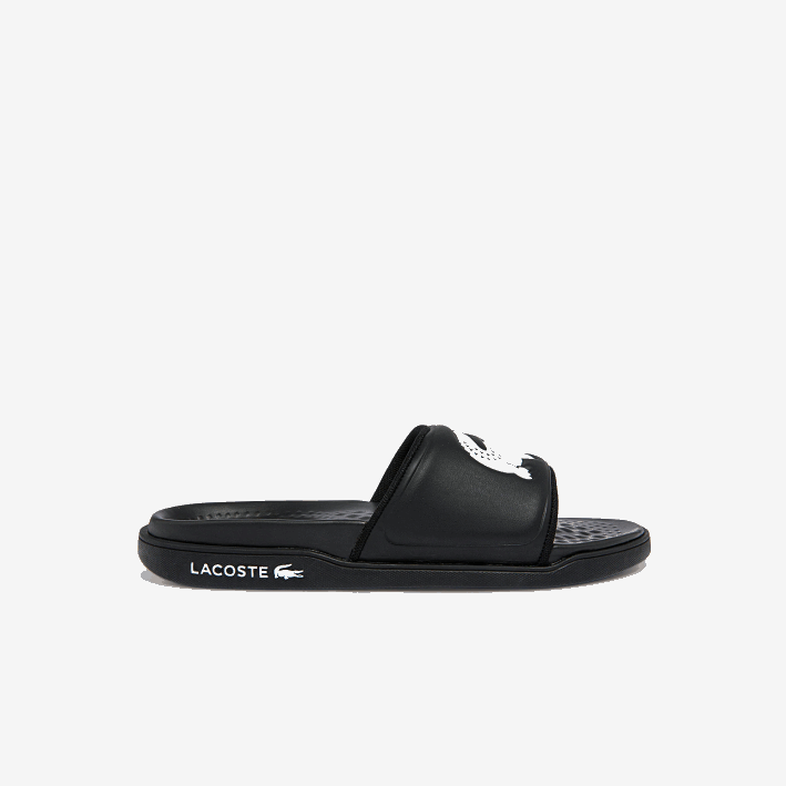 mujer Lacoste 6F242699 blanco y negro 312 chanclas croco dualiste con correa sintética y logo