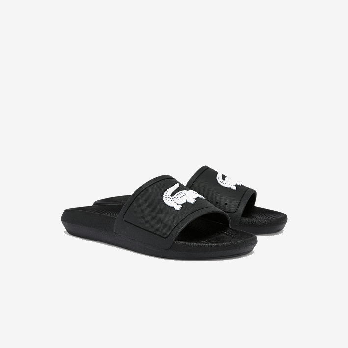 mujer Lacoste 6F242701 blanco y negro 312 chanclas sintéticas repelentes al agua croco
