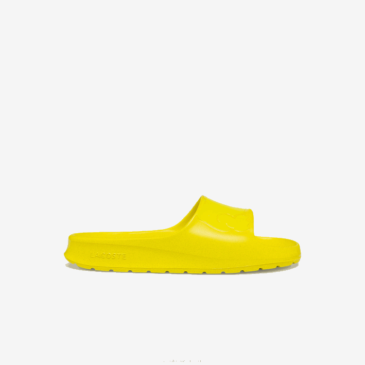 mujer Lacoste 6F242712 amarillo claro ly2 chanclas sintéticas croco 2.0 con logo