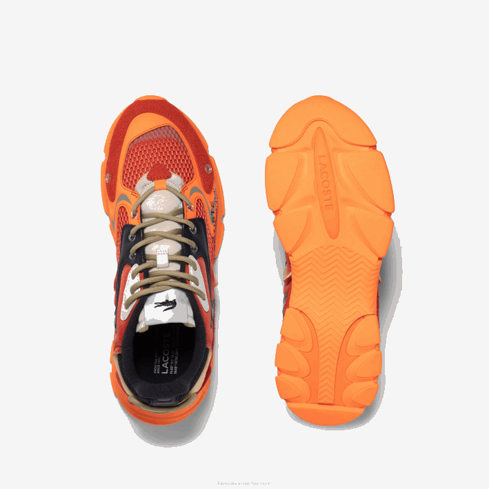 mujer Lacoste 6F242675 rojo naranja am1 tenis l003 neo textil