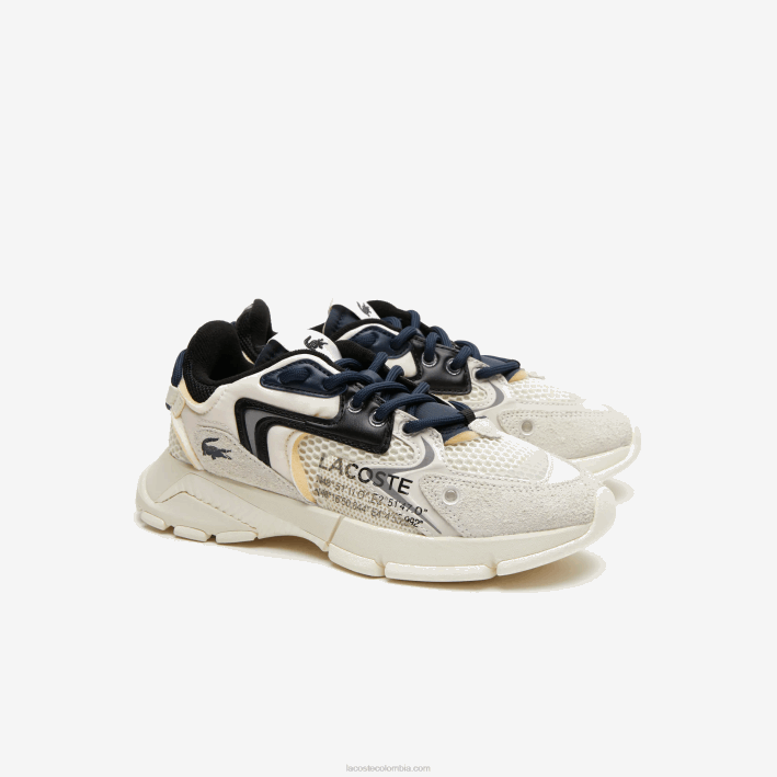 mujer Lacoste 6F242678 blanco negro 2g9 tenis l003 neo textil