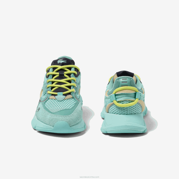 mujer Lacoste 6F242679 turquesa/marino b22 tenis l003 neo textil