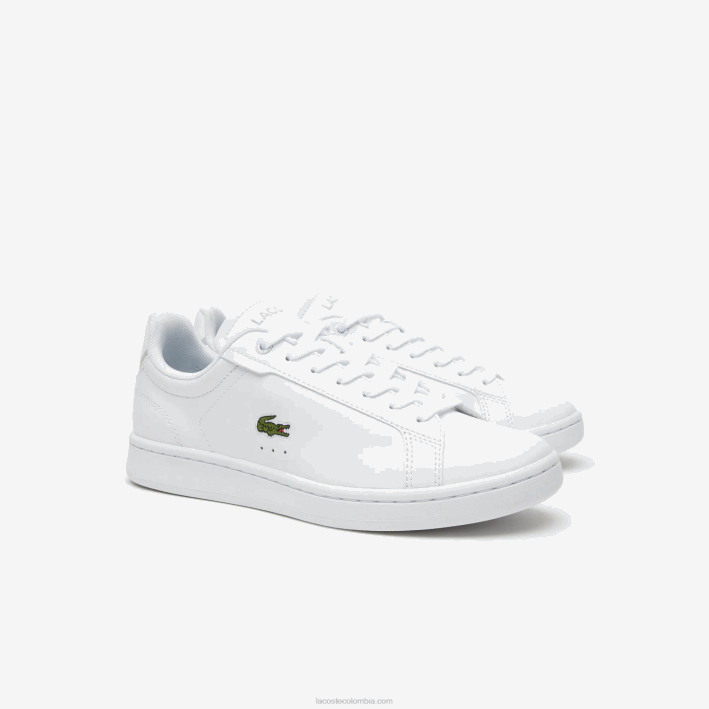 mujer Lacoste 6F242681 blanco 21g tenis carnaby pro bl de piel a tono