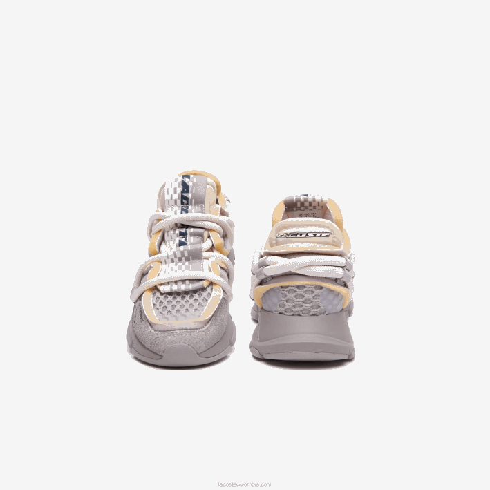 mujer Lacoste 6F242692 gris blanco 1e7 zapatillas deportivas l003 active runway textil