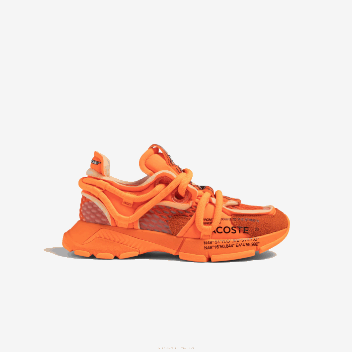 mujer Lacoste 6F242693 naranja 7a5 zapatillas deportivas l003 active runway textil