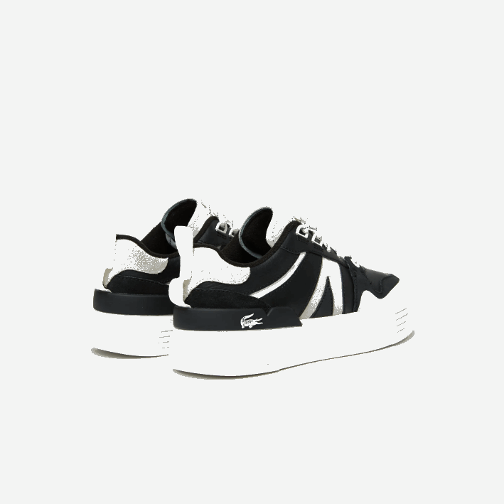 mujer Lacoste 6F242719 blanco y negro 312 tenis l002 de piel con detalles pop