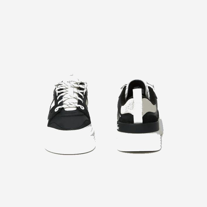 mujer Lacoste 6F242719 blanco y negro 312 tenis l002 de piel con detalles pop