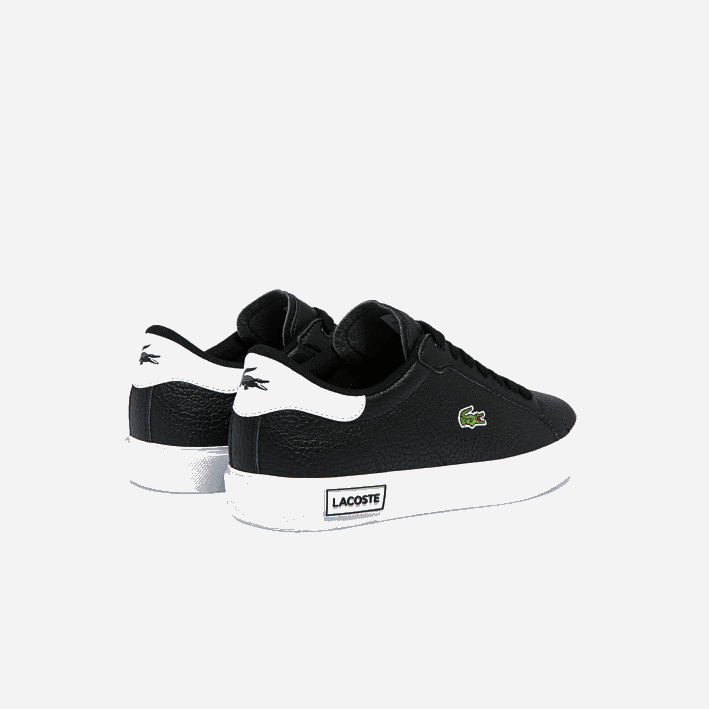 mujer Lacoste 6F242721 blanco y negro 312 zapatillas powercourt de piel y material sintético