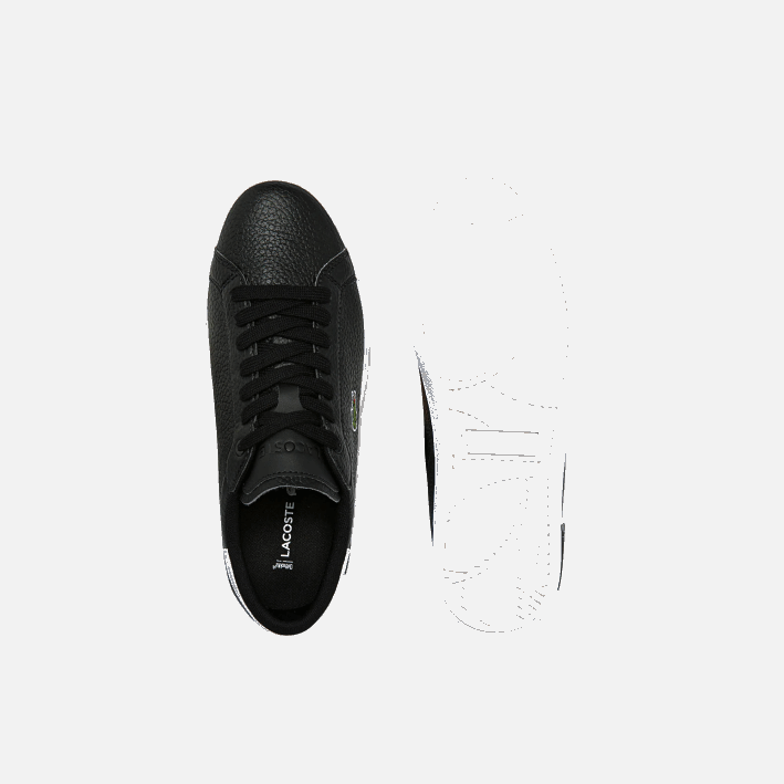 mujer Lacoste 6F242721 blanco y negro 312 zapatillas powercourt de piel y material sintético