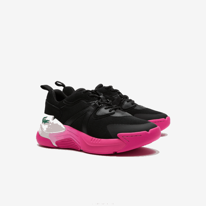 mujer Lacoste 6F242722 negro rosa 1j1 zapatillas lw2 xtra de piel