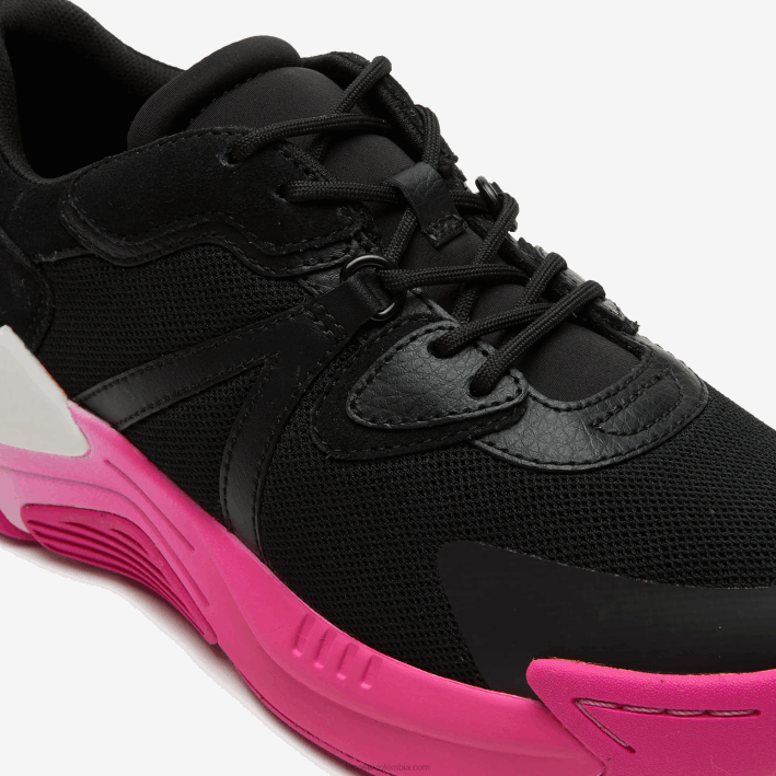 mujer Lacoste 6F242722 negro rosa 1j1 zapatillas lw2 xtra de piel