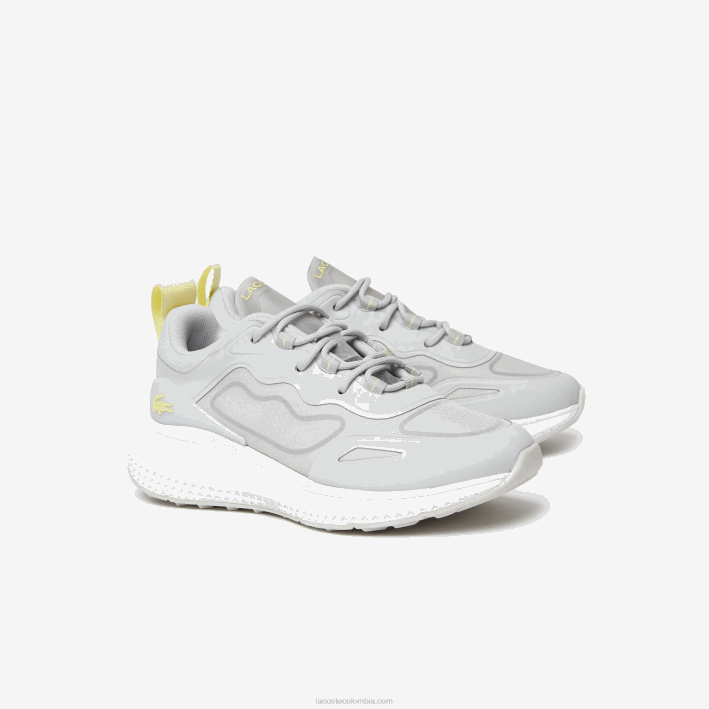 mujer Lacoste 6F242725 gris blanco 25 años zapatillas deportivas active 4851 de tejido