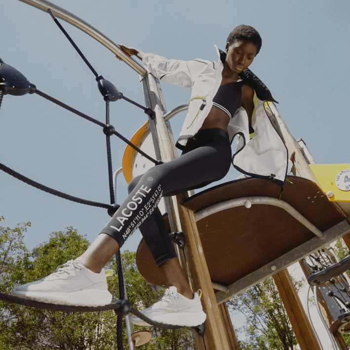 mujer Lacoste 6F242725 gris blanco 25 años zapatillas deportivas active 4851 de tejido