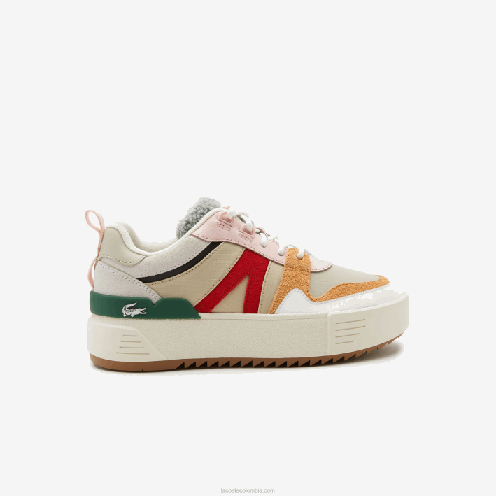 mujer Lacoste 6F242727 gris verde 1s4 l002 zapatos de exterior de cuero de invierno