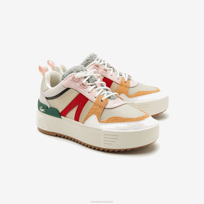 mujer Lacoste 6F242727 gris verde 1s4 l002 zapatos de exterior de cuero de invierno