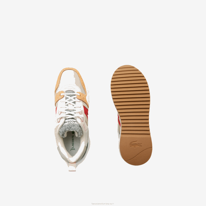 mujer Lacoste 6F242727 gris verde 1s4 l002 zapatos de exterior de cuero de invierno