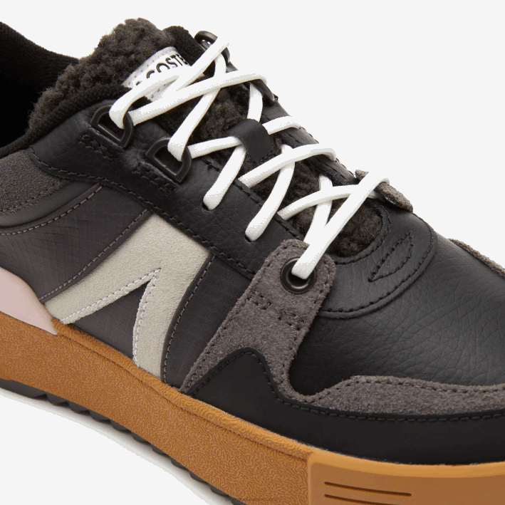 mujer Lacoste 6F242728 negro rosa 1j1 l002 zapatos de exterior de cuero de invierno
