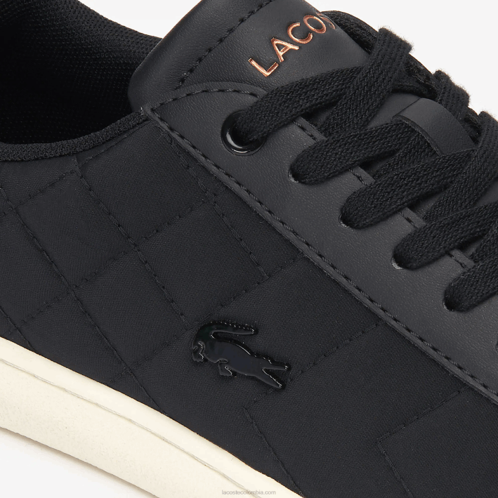 mujer Lacoste 6F242737 negro y blanco hueso 454 zapatillas capitonadas carnaby evo