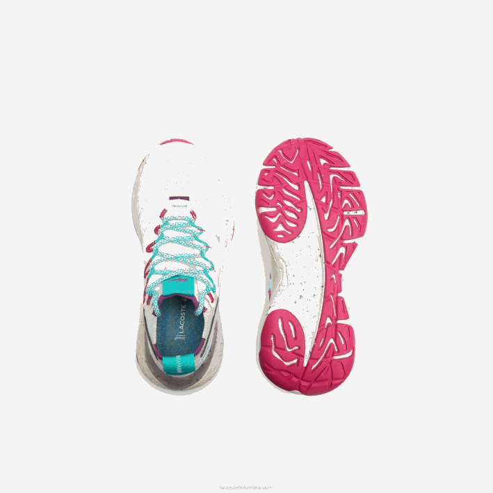 mujer Lacoste 6F242739 blanco y rojo 286 zapatillas re-comfort de material sintético y textil