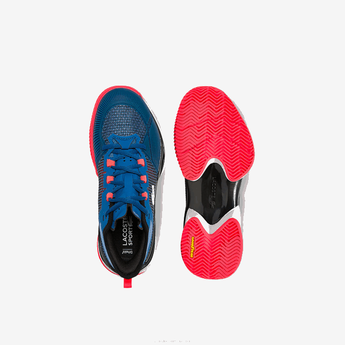 mujer Lacoste 6F242745 azul blanco 221 tenis ag-lt21 ultra textil