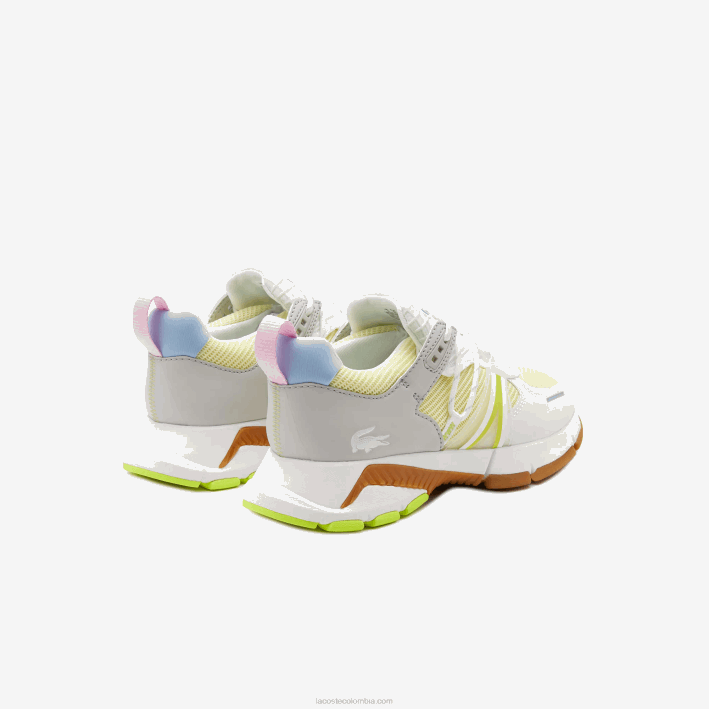 mujer Lacoste 6F242753 blanco/azul 080 tenis l003 de tela con bloques de color