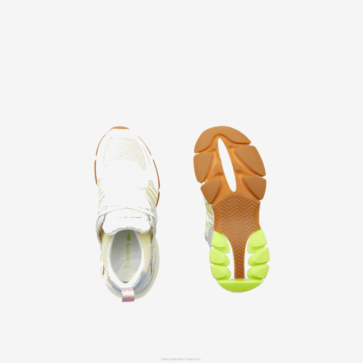 mujer Lacoste 6F242753 blanco/azul 080 tenis l003 de tela con bloques de color