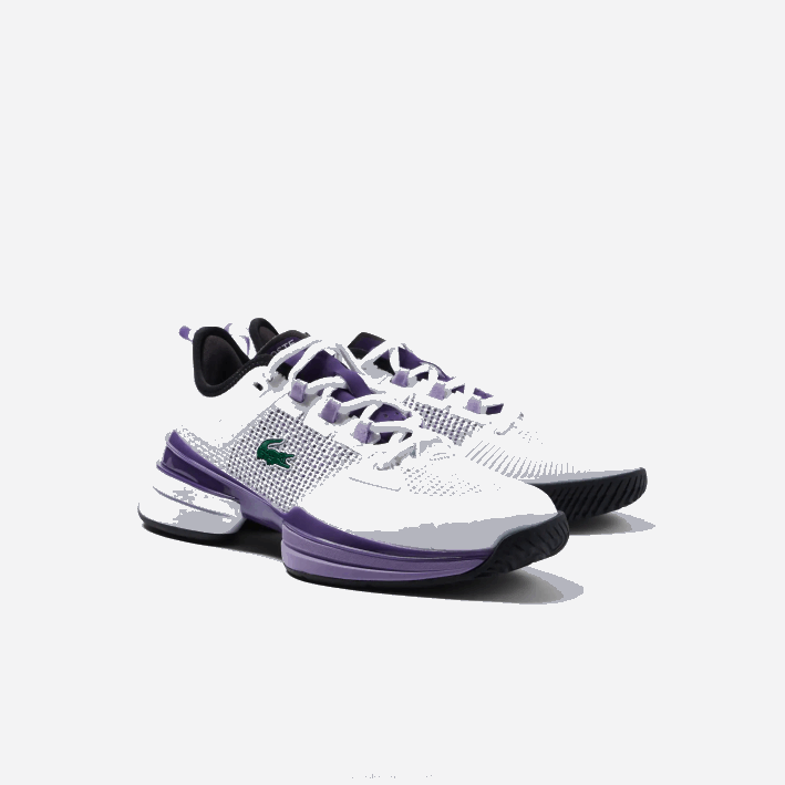 mujer Lacoste 6F242756 blanco y morado z54 tenis ag-lt21 ultra textil