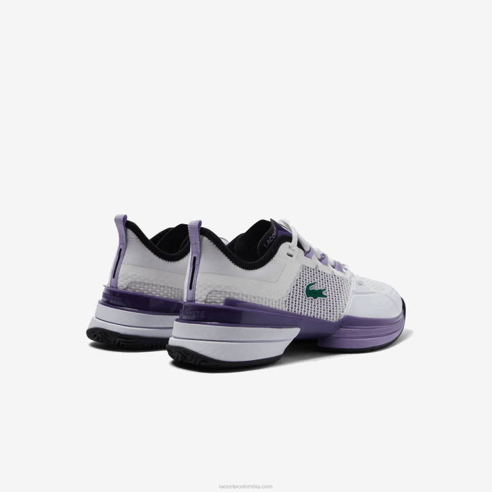 mujer Lacoste 6F242756 blanco y morado z54 tenis ag-lt21 ultra textil