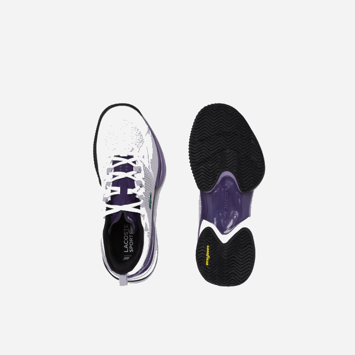 mujer Lacoste 6F242756 blanco y morado z54 tenis ag-lt21 ultra textil