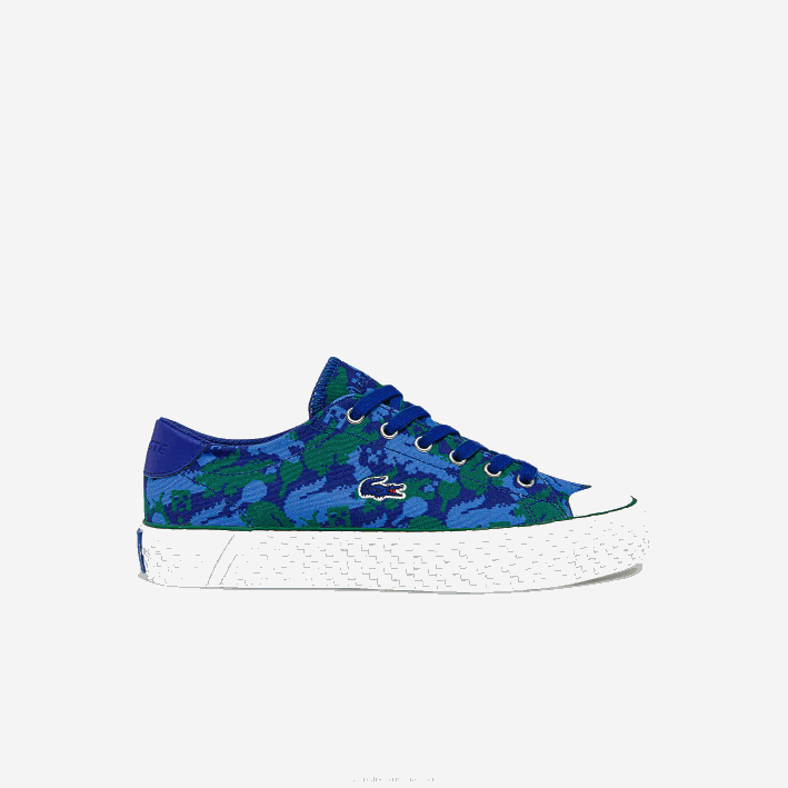 mujer6F242734 azul verde bg3 tenis de lona gripshot lacoste x minecraft