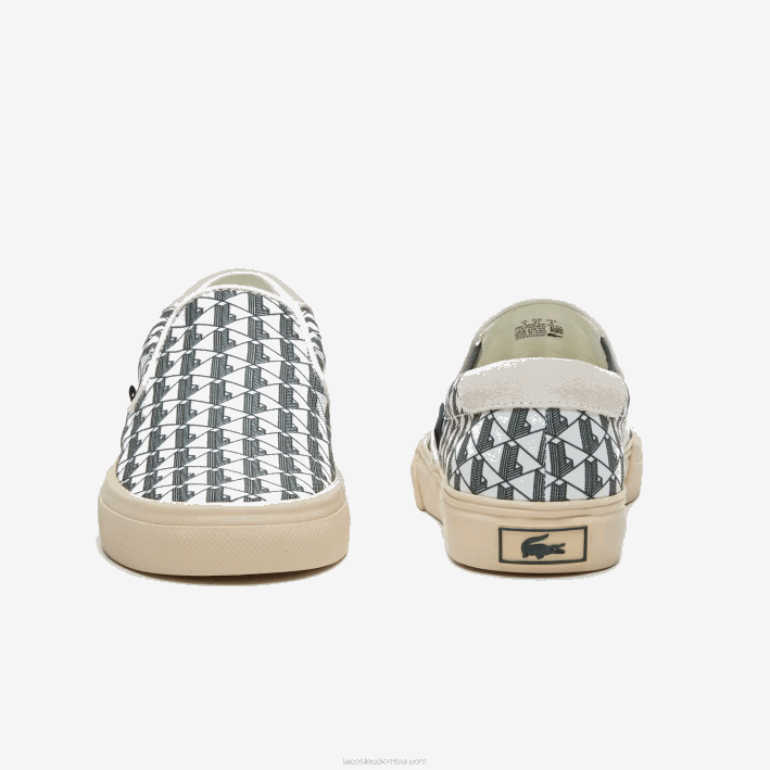 mujer Lacoste 6F242723 blanco roto y blanco 03a saltar servir textil sin cordones