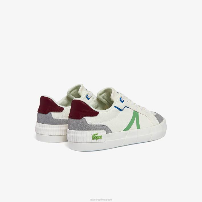 mujer Lacoste 6F242755 blanco y verde claro 2l6 zapatillas de lona l004