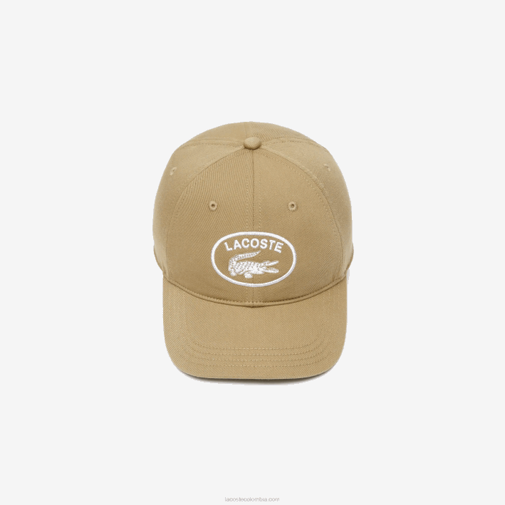 niños Lacoste 6F242167 beige cb8 gorra ajustable con ojales en contraste