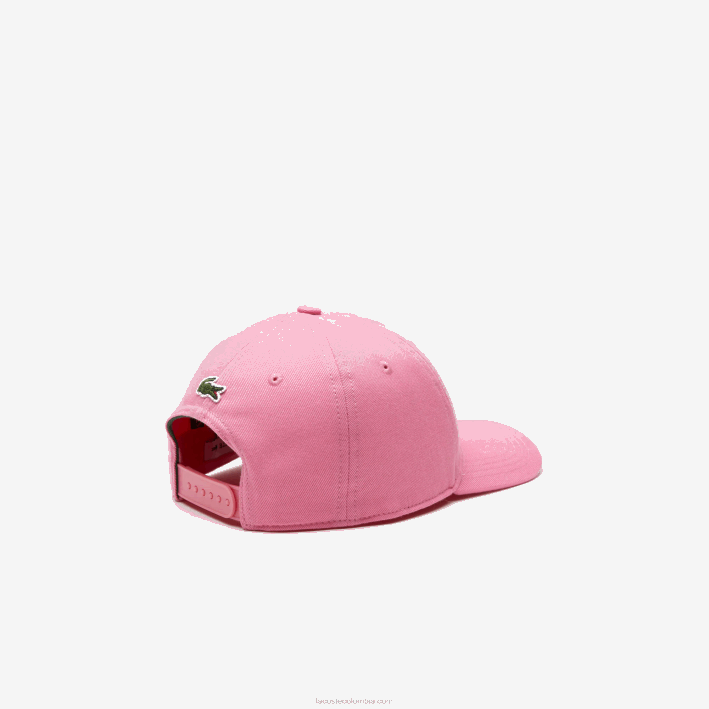 niños Lacoste 6F242169 rosa 2r3 gorra ajustable con ojales en contraste