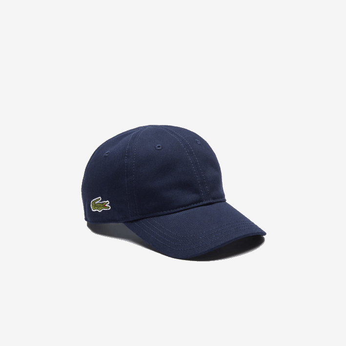 niños Lacoste 6F242278 azul marino 166 gorra de gabardina sólida