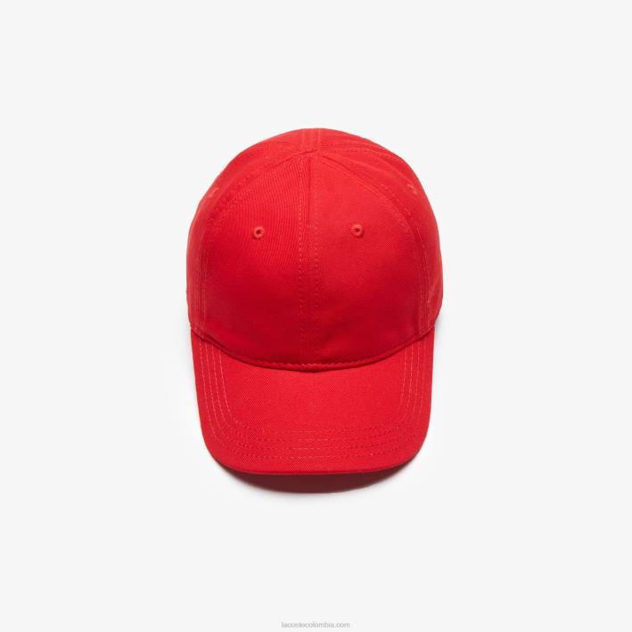 niños Lacoste 6F242279 rojo 240 gorra de gabardina sólida