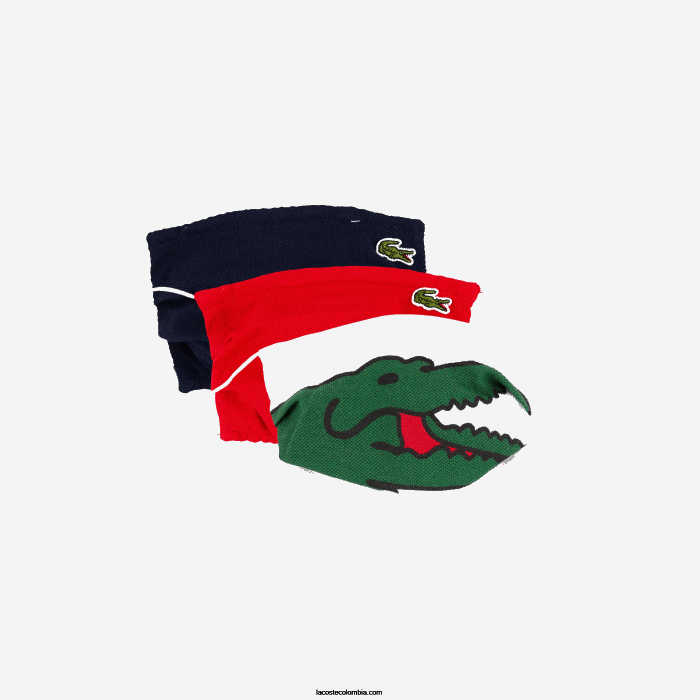 niños Lacoste 6F243280 azul marino rojo blanco db3 pack de 3 mascarillas de protección facial en algodón niños Lacoste 6F243280 azul marino rojo blanco db3 pack de 3 mascarillas de protección facial en algodón