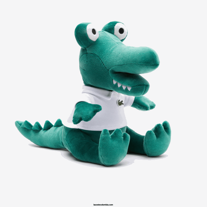 niños Lacoste 6F242990 verde 132 peluche de cocodrilo con polo de la marca