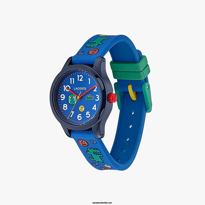 niños Lacoste 6F243111 azul 000 Reloj 12.12 3 agujas con correa de silicona azul