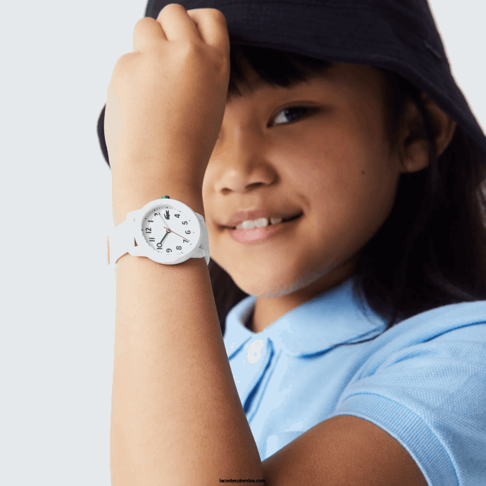 niños Lacoste 6F243299 blanco 000 Reloj 12.12 correa silicona blanca