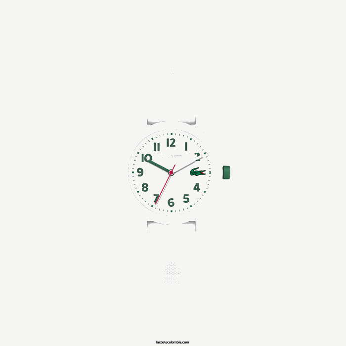 niños Lacoste 6F243299 blanco 000 Reloj 12.12 correa silicona blanca