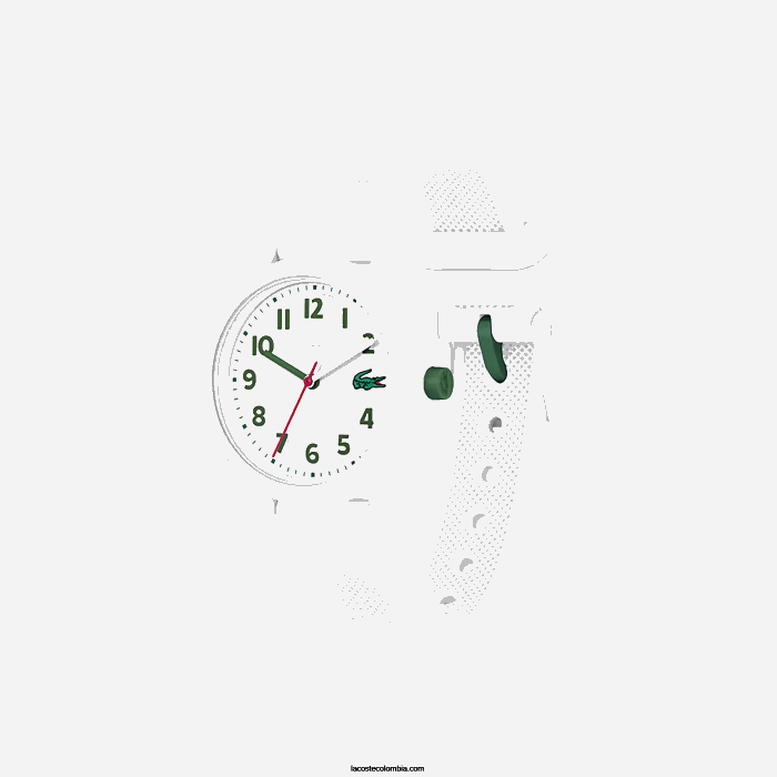 niños Lacoste 6F243299 blanco 000 Reloj 12.12 correa silicona blanca