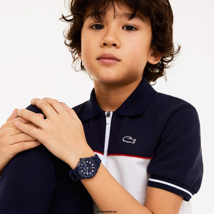 niños Lacoste 6F243279 azul 000 Reloj l.12.12 con correa de silicona azul.