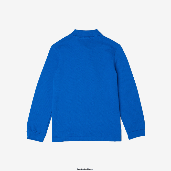 niños Lacoste 6F242943 k1q azul polo de petit piqué regular fit